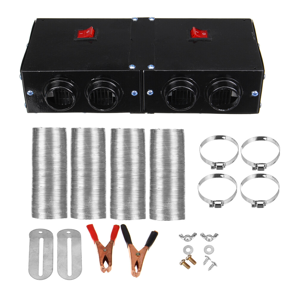 24V 700W Car Heating Fan Heater Cooler Warmer Windscreen Demister Defroster Hot Wind Black 6901251162582