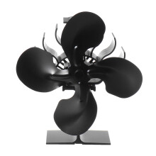 Ventilatore a stufa a legna con 4 pale riscaldatore termico per camino ventilatore ecologico per la casa distribuzione efficiente del calore.