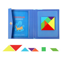 Giocattolo Puzzle Tangram Magnetico per Bambini Puzzle in wood Creativo Fai-da-Te Montessori