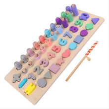 Giocattolo educativo in wood con numeri per bambini puzzle matematico per l'apprendimento precoce dei bambini.