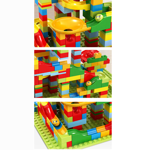165PCS Bouwblokset DIY Gekke Marmer Race Loop Doolhof Track Constructie Speelgoed 2