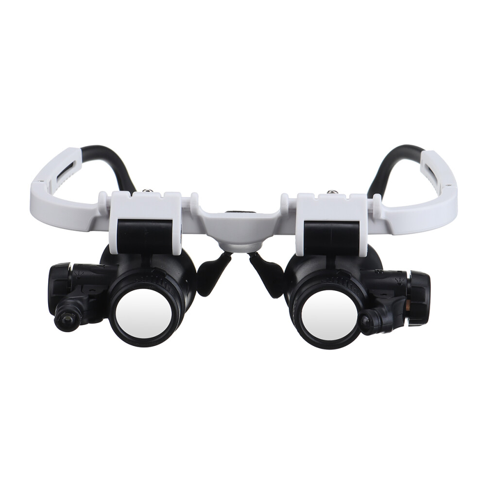 Headband Head-Mounted Repair LED Lamp Light Magnifying Glass Magnifier Loupe