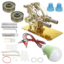 Stirling Motor Warmte Lucht Model Motor Kind Educatief Kit Leuke Projecten Warmte Motor