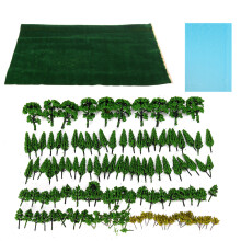 132 Stück Sandtisch Modellbaum Landschaft Pappelbäume DIY Szene Zug Eisenbahn
