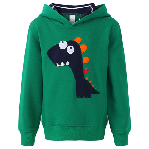 Jungen Freizeit Langarm Dinosaurier - Muster Kapuzenpullover