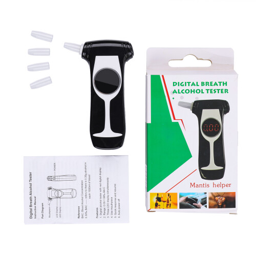 Audew Professionele Alcoholtester LCD Draagbare Halfgeleider Sensor Technologie Digitale Adem Alcohol