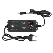 Excellway 4 - 24V 2.5A 60W AC/DC Verstelbare Voedingsadapter EU Plug Snelheidsregeling Voltweergave