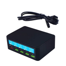 5V/10A LCD - display USB - opladeradapter Snelladen 3.0 Multi - poort mobiele telefoon snellader USB - aansluiting