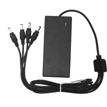 AC 100-240V a DC 12V 5A 60W Adattatore di alimentazione Caricatore universale con quattro uscite DC