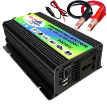 3000W Inverter Solare per Auto DC 12V a AC 110V con Doppie Porte USB Convertitore a Seno Modificato