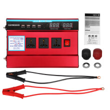 Inverter di potenza 3000W DC 12/24V a AC 220V Convertitore a onda sinusoidale per auto con 4 charger USB