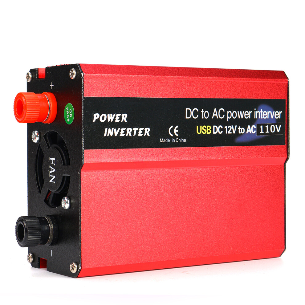 3000W Peaks Dc 12 / 24V To Ac 110V Car Power Inverter Digital Modified Sine Wave Converter Red 6900064785667