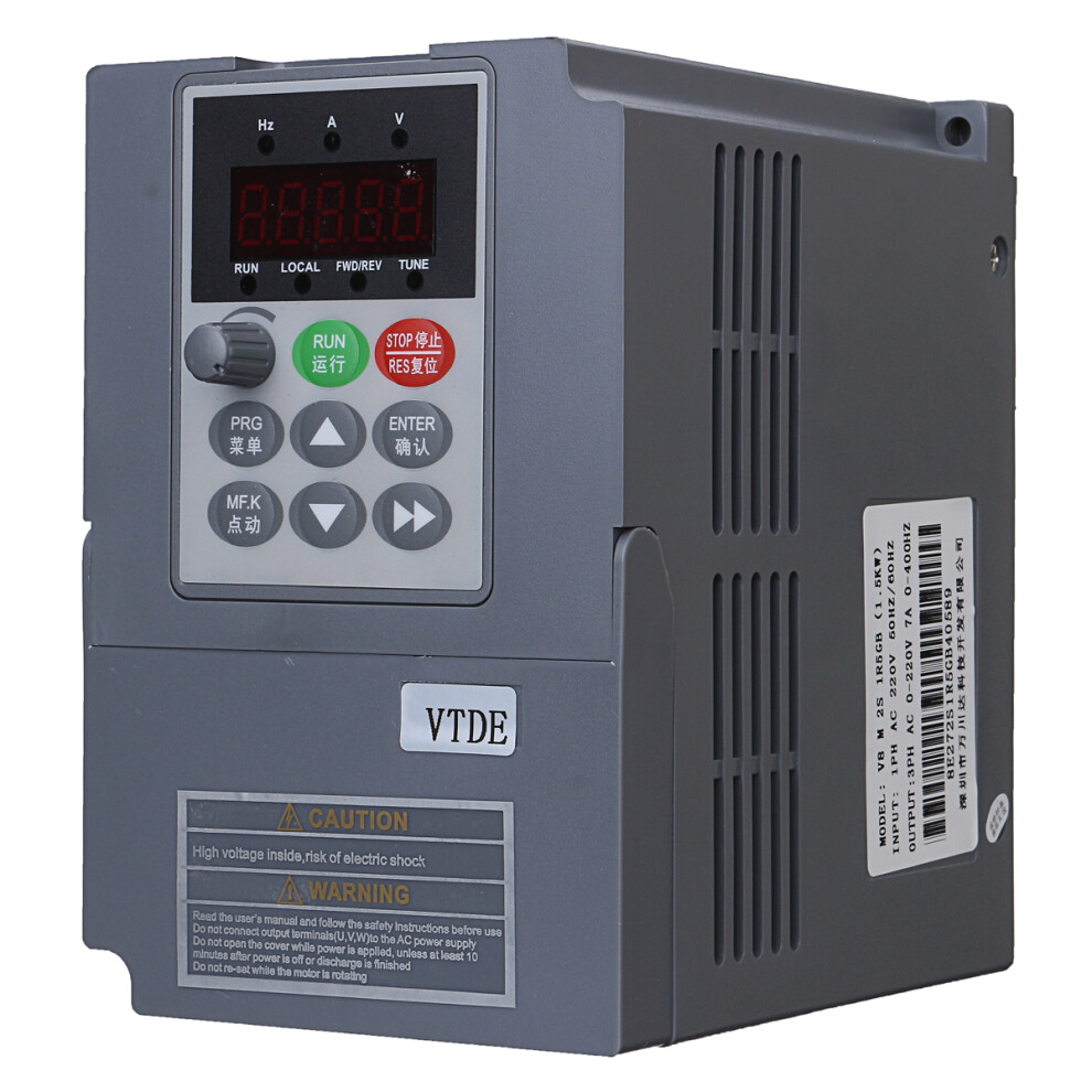 220V 1.5Kw 2Hp Spindle Motor Speed Control Variable Frequency Drive Inverter Vsd Gray 791177635774