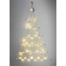Christmas Wall Twig Tree 40 Warm White LED Lights Xmas Decor Ladder