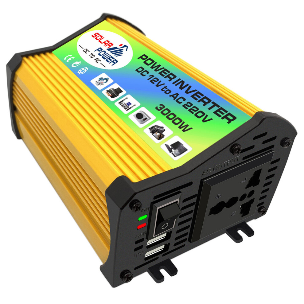 3000W Car Solar Power Inverter Dc 12V To Ac 110V Modified Sine Wave Voltage Converter 738603098888