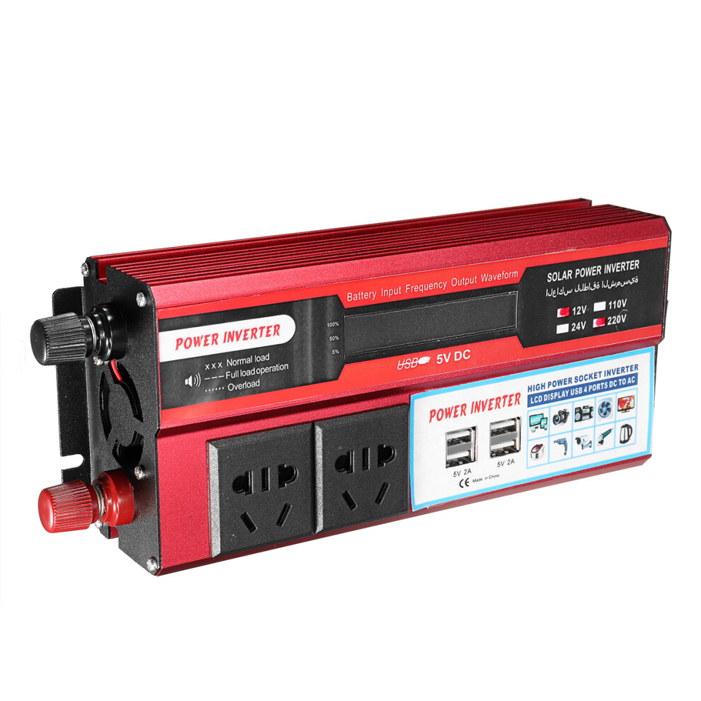 500W Dc 12V/24V To Ac 110V/220V Modified Sine Wave Power Inverter 4 Usb 6900037102286