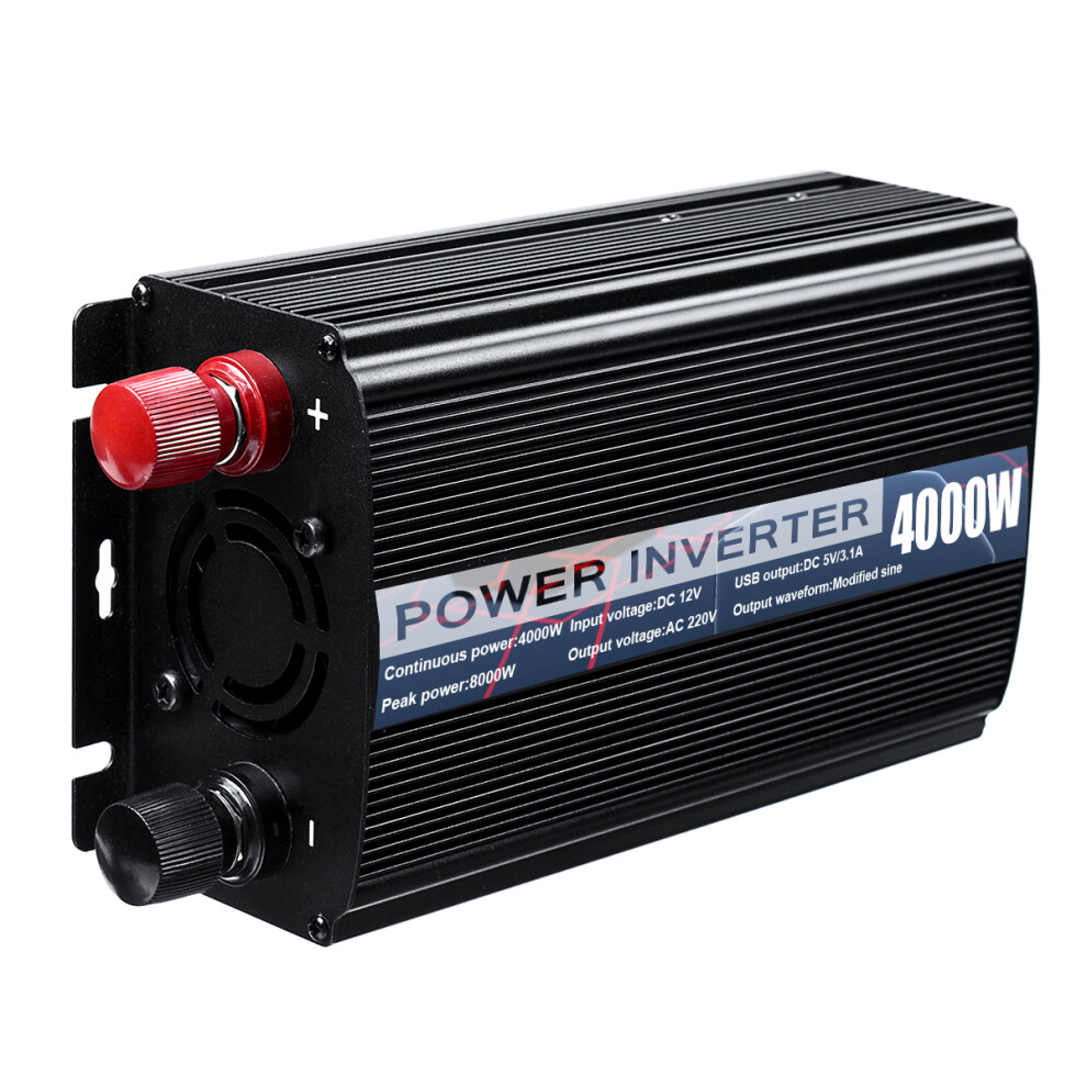 4000Peak Power Inverter Dc12v To Ac220v Power Converter Car Usb Charger Inverter Modified Sine Wave 6901249142244