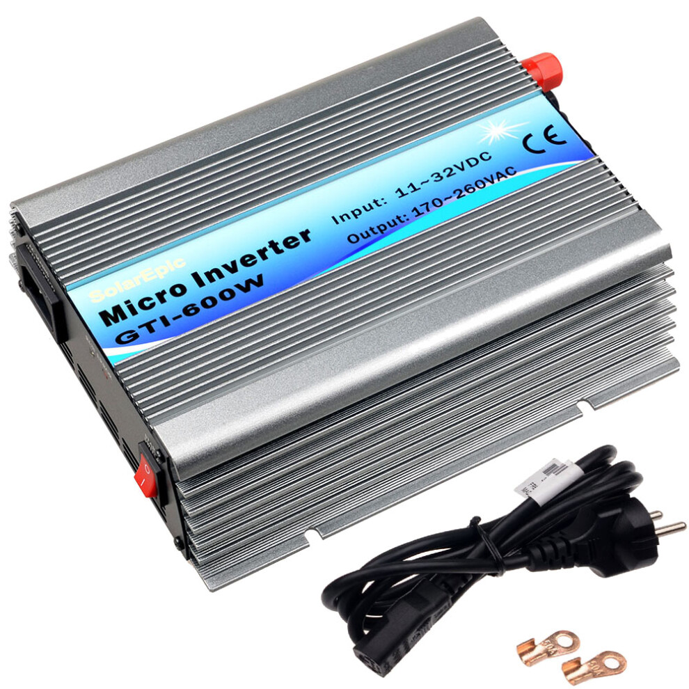 600W Solar Grid Tie Inverter Dc18v / 22V-60V To Ac110v/220V Mppt Pure Sine Wave Inverter 50Hz/60Hz 3345536260304