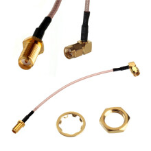 15 cm SMA vrouwelijke doorvoerkoppeling naar SMA mannelijke RA plug rechte hoek pigtail kabel RG316