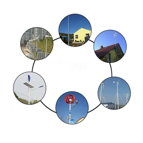 12/24/48V 200W Spiral Wind Turbine With Vertical Axis Including MPPT Controller Wind Power Generator 1