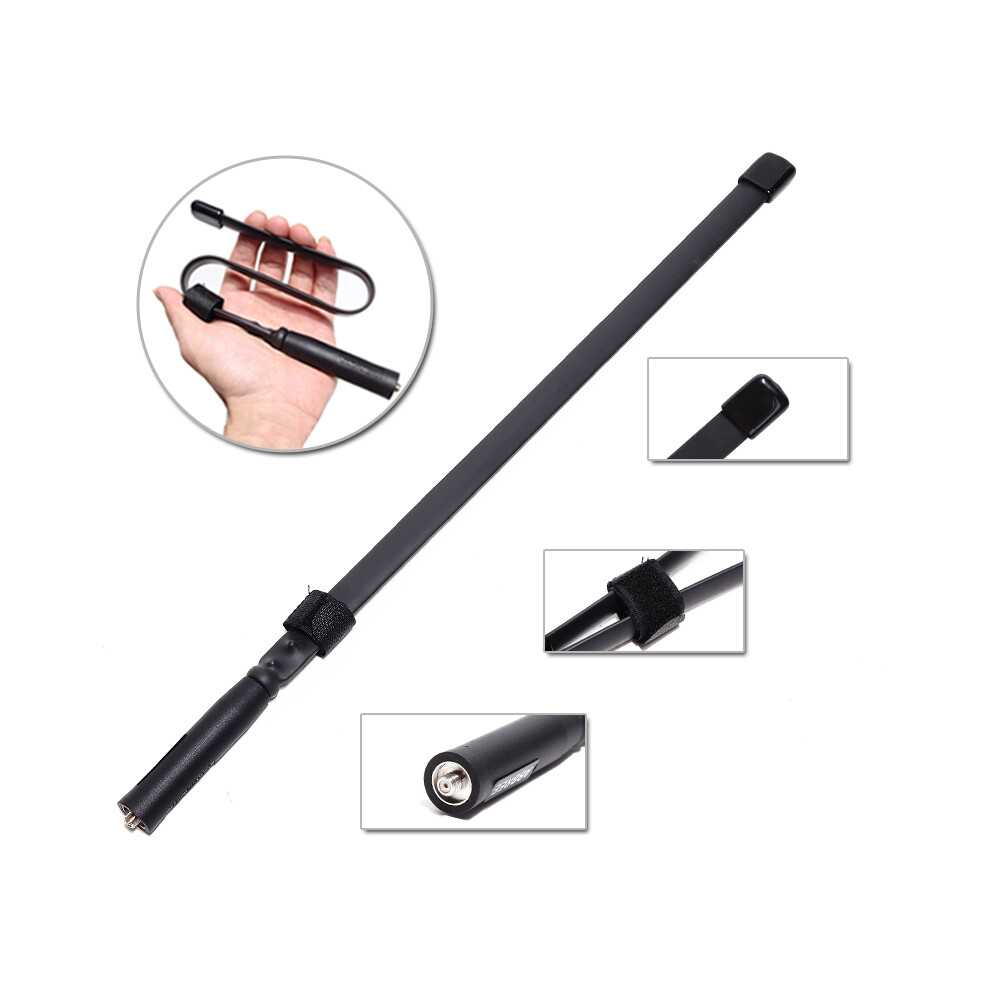 124Cm Cs Tactical Antenna Sma-F Sma Dual Band Vhf Uhf 144/430Mhz Foldable For Walkie Talkie Baofeng Uv-5R Uv-82 Uv5r Pofung Uv82 6900070560081