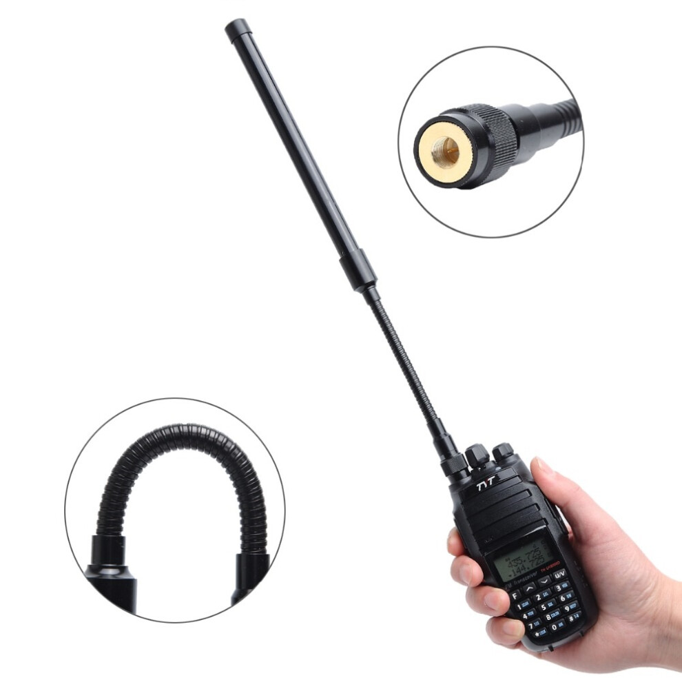 Ar-148 Gooseneck Army Tactical Vhf Uhf Dual Band Sma Male Antenna For Vx-6R Baofeng Wouxun Tyt Walkie Talkie 6901251238621