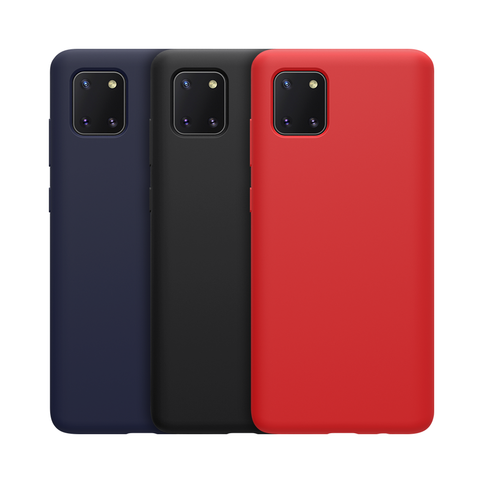 Nillkin Bumpers Schokbestendig Antivingerafdruk Gladde Zachte Vloeibare Siliconen Beschermcase Voor Samsung Galaxy Note 10 Lite 2020-image