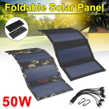 Faltbares wasserdichtes 10 W 5 V mit 10 in 1 USB-Kabel Solarpanel Sonnenenergie Solarzellen Powerbank für Handy Rucksack