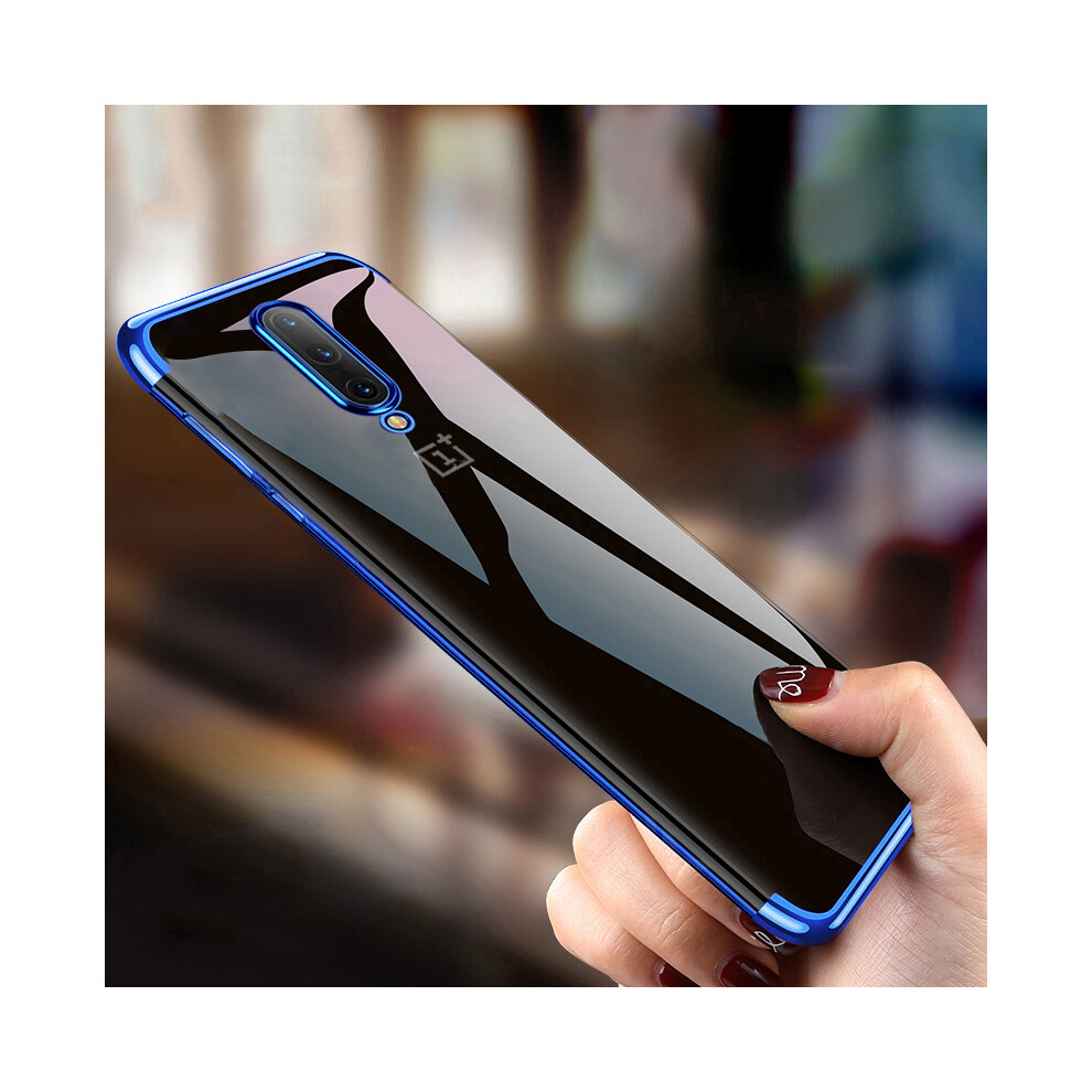 Bakeey Plating Transparent Shockproof Soft Tpu Back Cover Protective Case For Oneplus 7 Pro 3596055731886