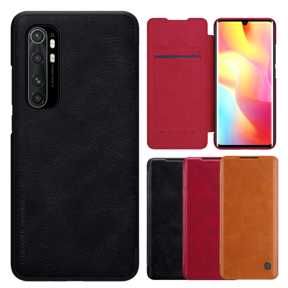 Nillkin For Xiaomi Mi Note 10 Lite Case Bumper Flip Shockproof With Card Slot Full Cover Pu Leather Protective Case 921468262192