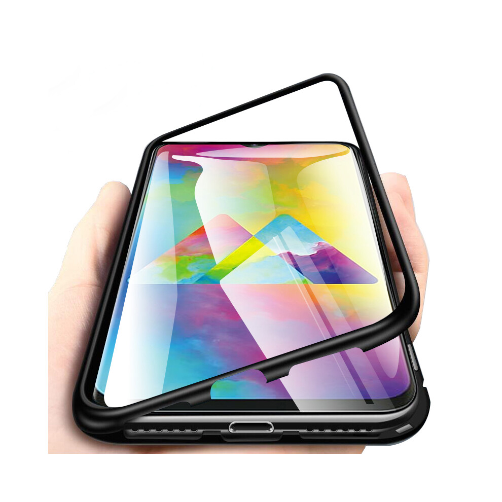Bakeey Metal Magnetic Adsorption Flip Tempered Glass Protective Case For Samsung Galaxy A30 2019 3345536230543