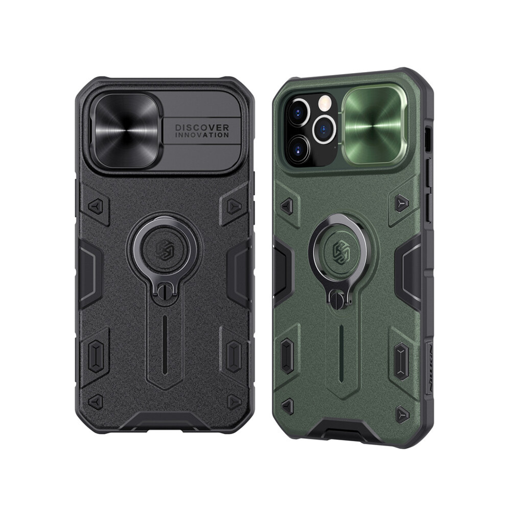 Nillkin Armor Anti Peeping Slide Lens Cover Anti Scratch Impact Proof Protective Case With Bracket For Iphone 12 Pro Max 6.7 Inch 6900068498389