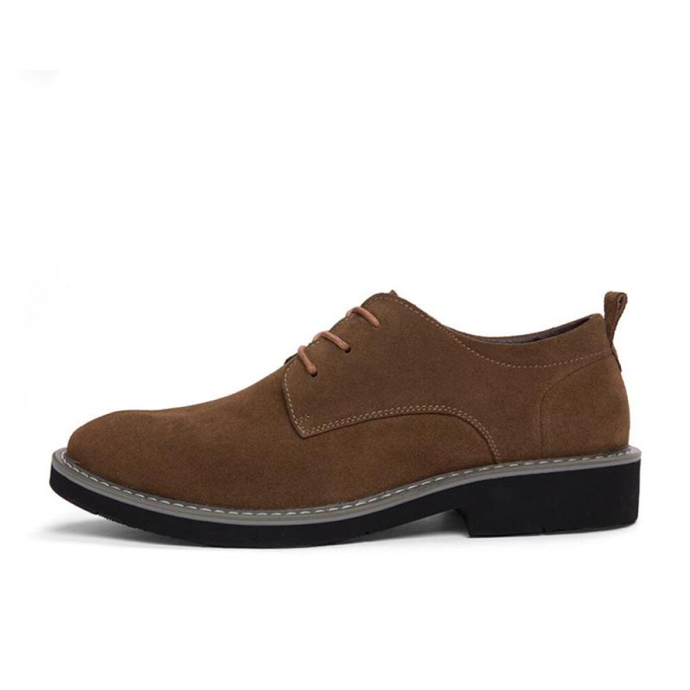 (brown, 43) Suede Leather Casual Oxford Shoes For Men Moccasins Men Flats Shoes