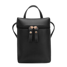 Mode Damen Reißverschluss PU-Leder Umhängetasche Schultertasche Messenger Bag Münz-Phone-Tasche für iPhone Xiaomi für Samsung