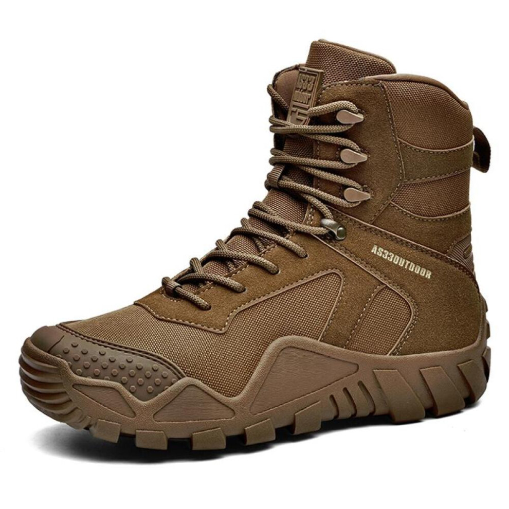(brown, 39) Tactical Military Boots Men Boots Special Force Desert Army Boots Outdoor Hiking Boots Ankle Shoes For Men Work Safty Shoes