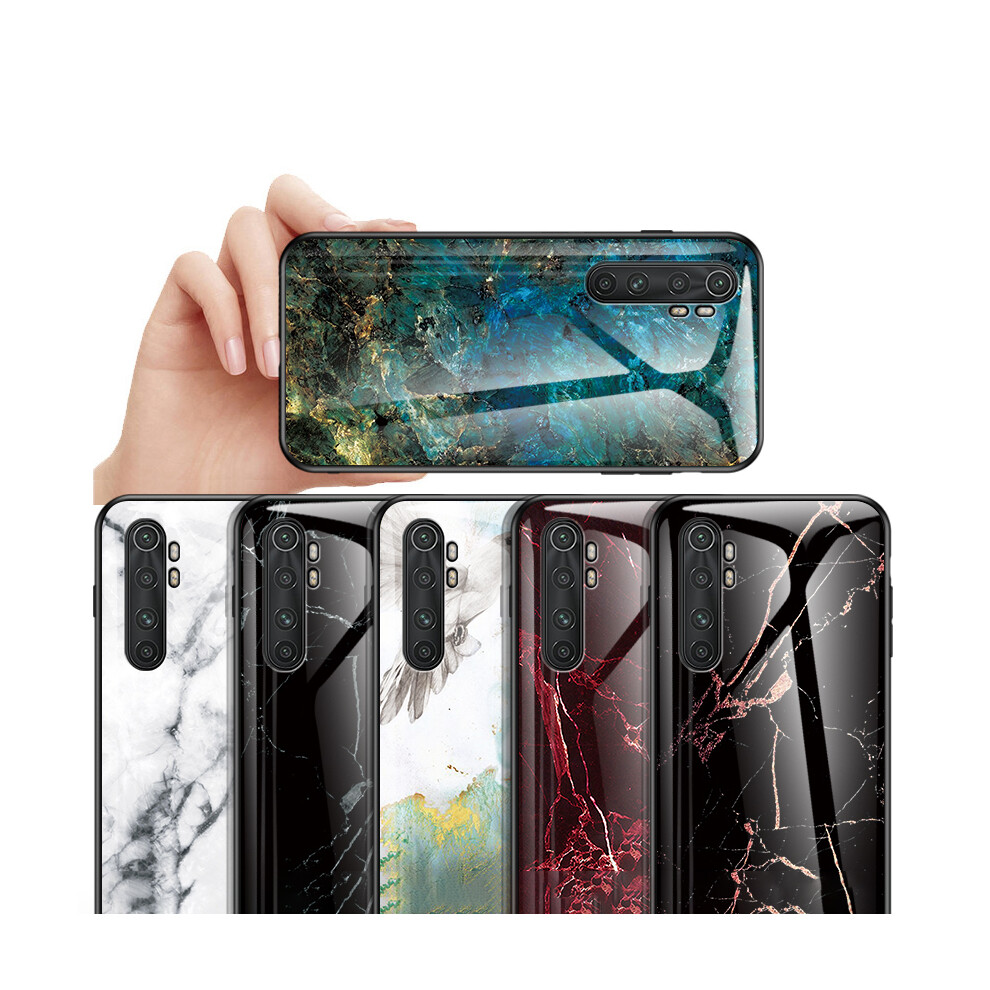 Bakeey For Xiaomi Mi 10 Lite Case Marble Pattern Colorful Tempered Glass Shockproof Scratch Resistant Protective Case 6900071456444