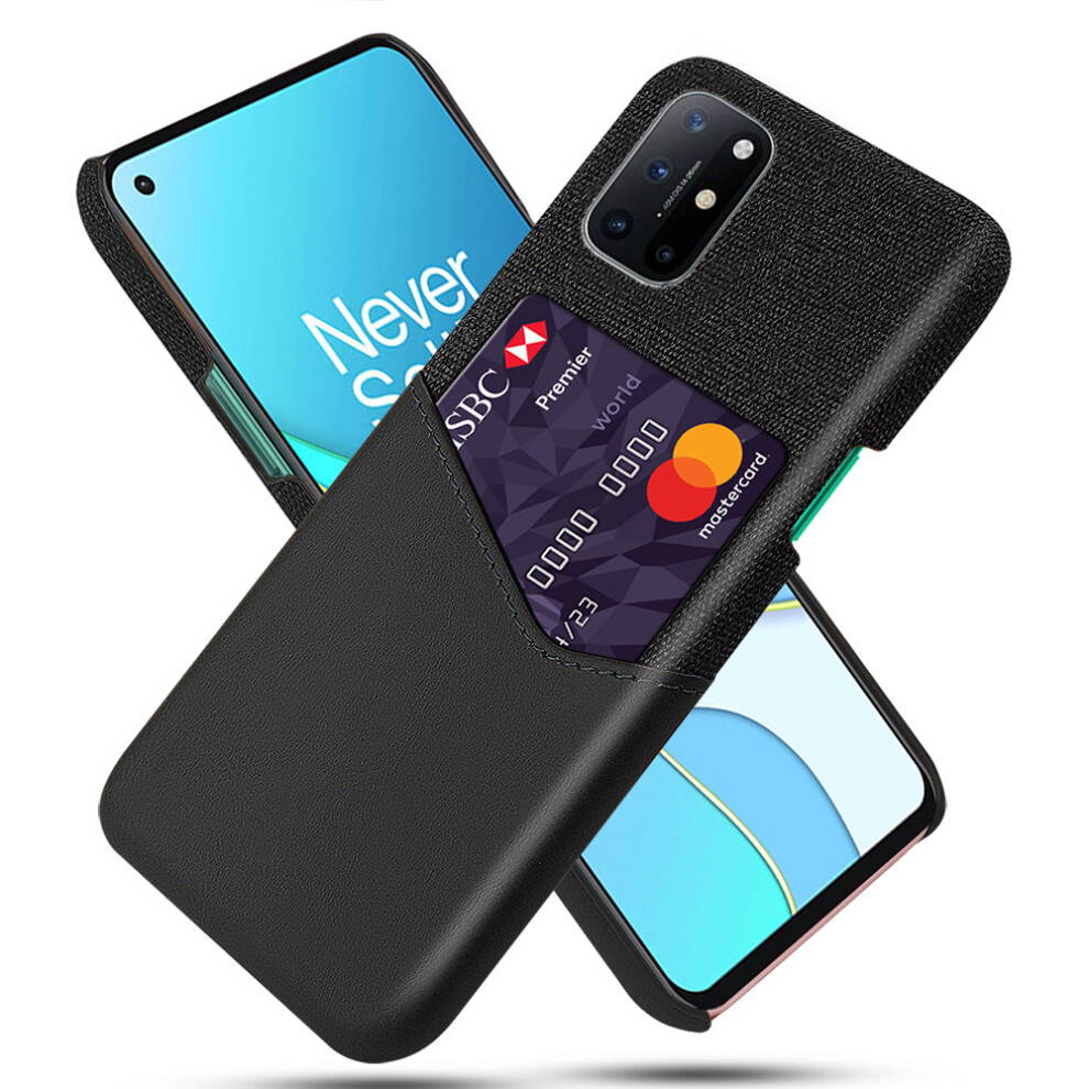 Bakeey For Oneplus 8T Case Luxury Pu Leather + Cloth With Card Slot Shockproof Anti Scratch Protective Case 755717470706