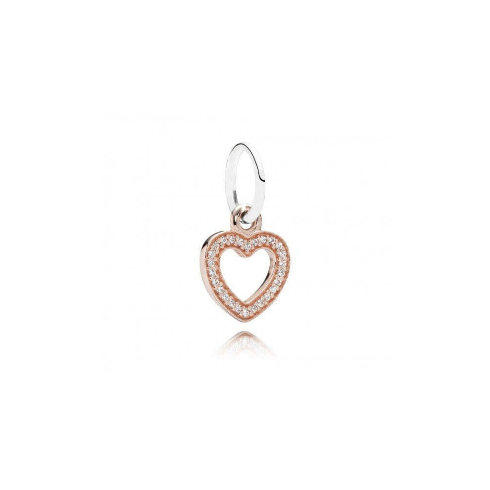 Pandora 14ct Rose Gold Symbol of Love Pendant Charm 791357CZ