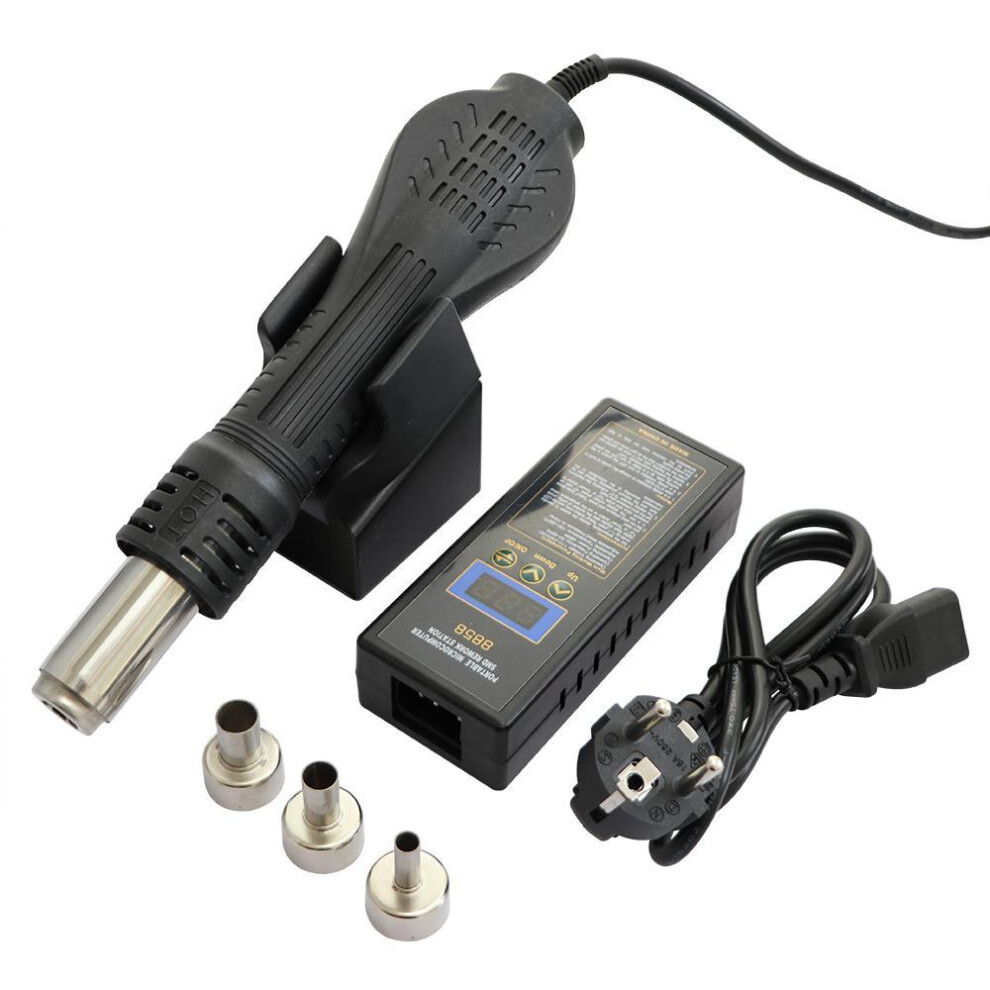 Hot Air Gun 750w Digital Microscope Rework Soldering Station Hot Air Gun Welding Repair Tool Hair Dryer 8858