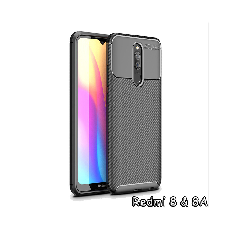 Bakeey Luxury Carbon Fiber Shockproof Silicone Protective Case For Xiaomi Redmi 8 Xiaomi Redmi 8A 6900061901992