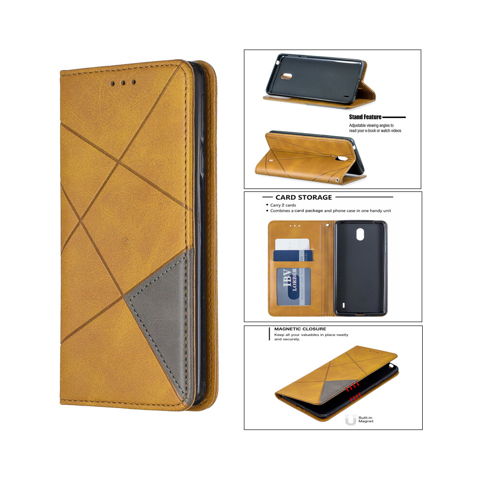 Bakeey Geometric Business Magnetic Buckle Holster Flip Stand Protective Case For Xiaomi Redmi Note 8 2021 6900064217441