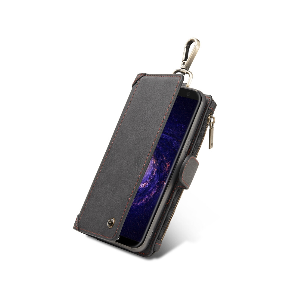Caseme Pu Leather Multifunctional Detachable Zipper Wallet Hook Case For Samsung Galaxy S8 797372460579