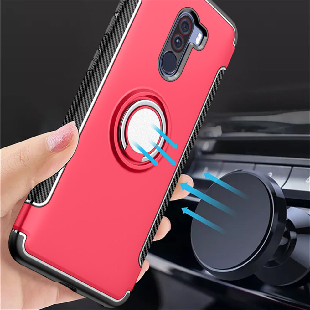 Bakeey Shockproof Ultra Thin Back Cover Protective Case With Ring Holder For Xiaomi Pocophone F1 Non Original 6900042618192