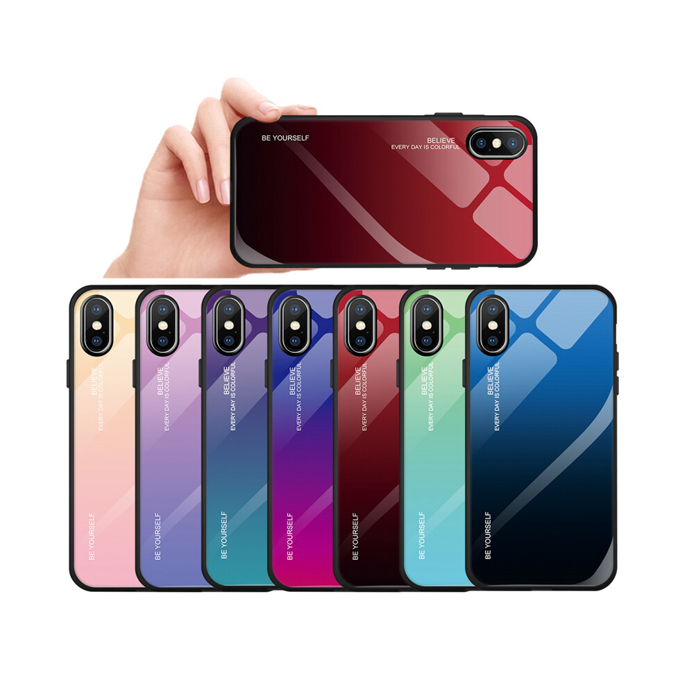Bakeey Gradient Scratch Resistant Tempered Glass Protective Case For Iphone X Xs Xr Xs Max 3518362729851