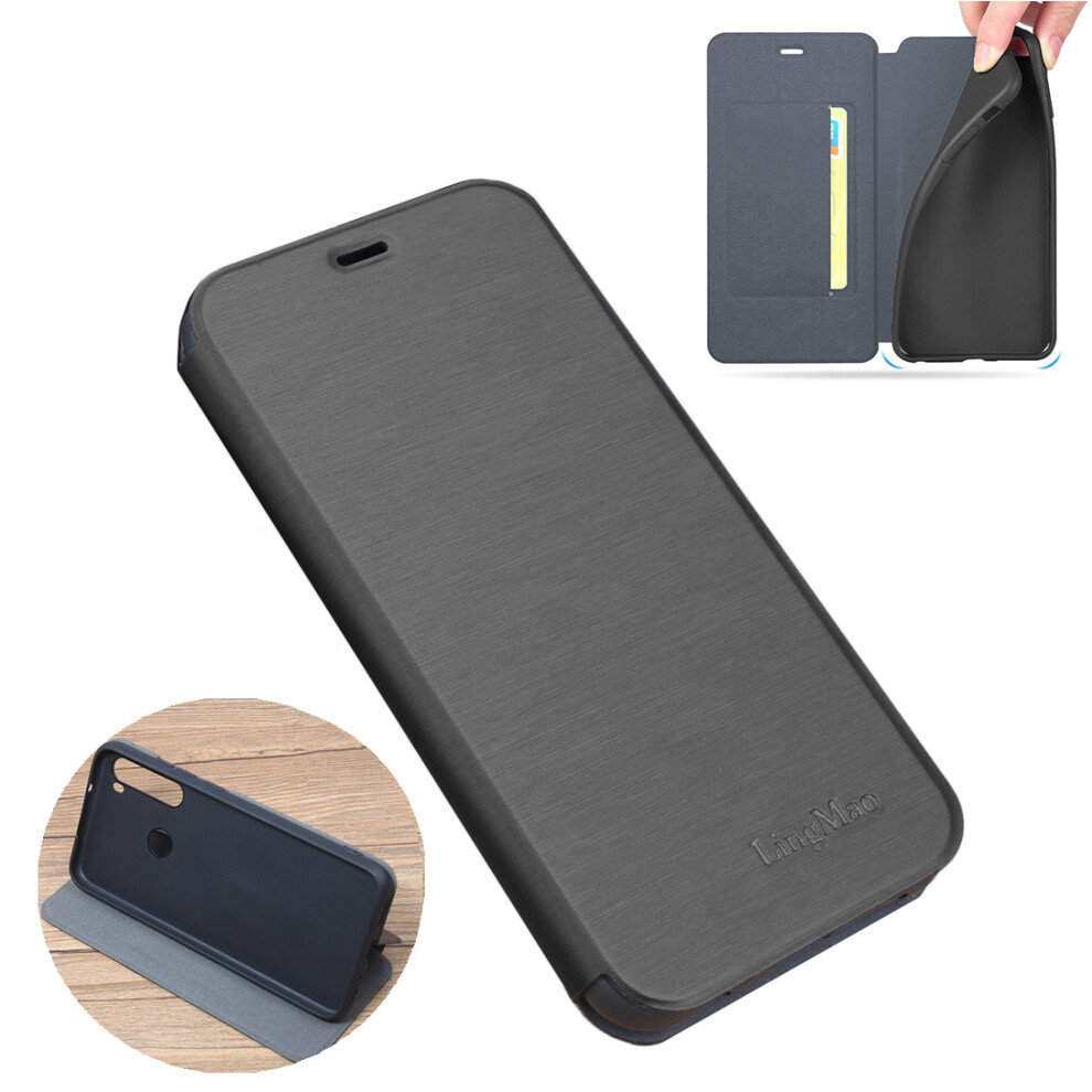For Xiaomi Redmi Note 8 Case Bakeey Flip With Stand Card Slot Full Body Brushed Leather Shockproof Soft Protective Case 921465770386