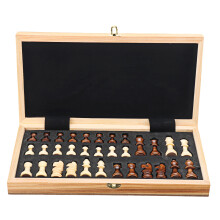 Tragbares 2-in-1 faltbares Schachbrett aus Holz mit magnetischen Schachfiguren für Reisen