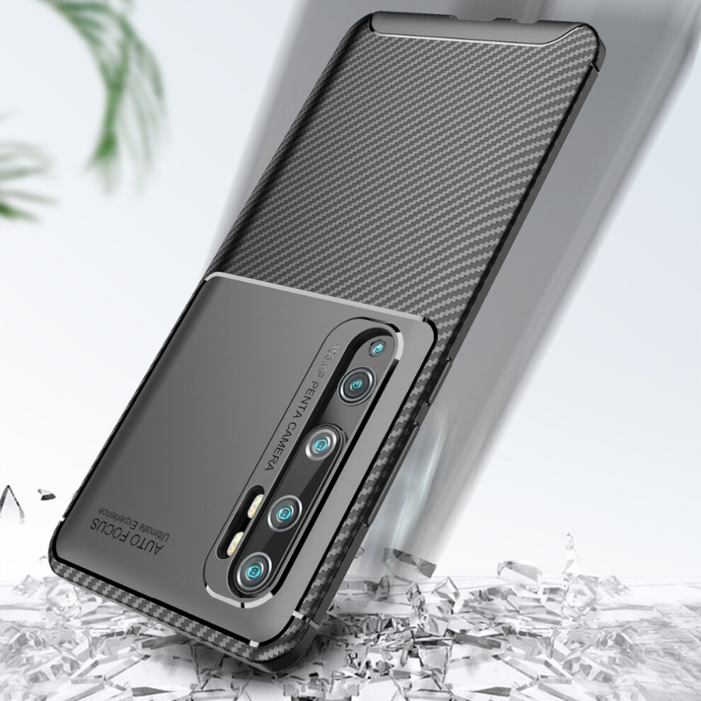 Bakeey Luxury Carbon Fiber Shockproof Silicone Protective Case For Xiaomi Mi Note 10 Xiaomi Mi Note 10 Pro Xiaomi Mi Cc9 Pro Non Original 6900062174340