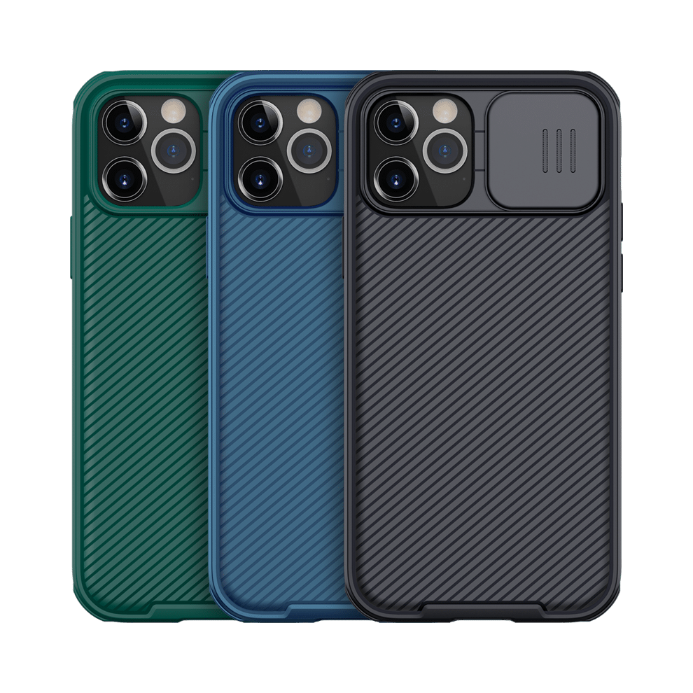 Nillkin Bumper With Slide Lens Cover Shockproof Anti Scratch Tpu + Pc Protective Case For Iphone 12 Pro 12 6.1 Inch 6900075223127