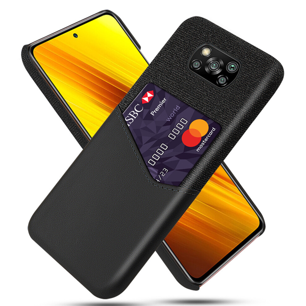 Bakeey For Poco X3 Nfc Case Luxury Pu Leather + Cloth With Card Slot Shockproof Anti Scratch Protective Case Non Original 8488133917129