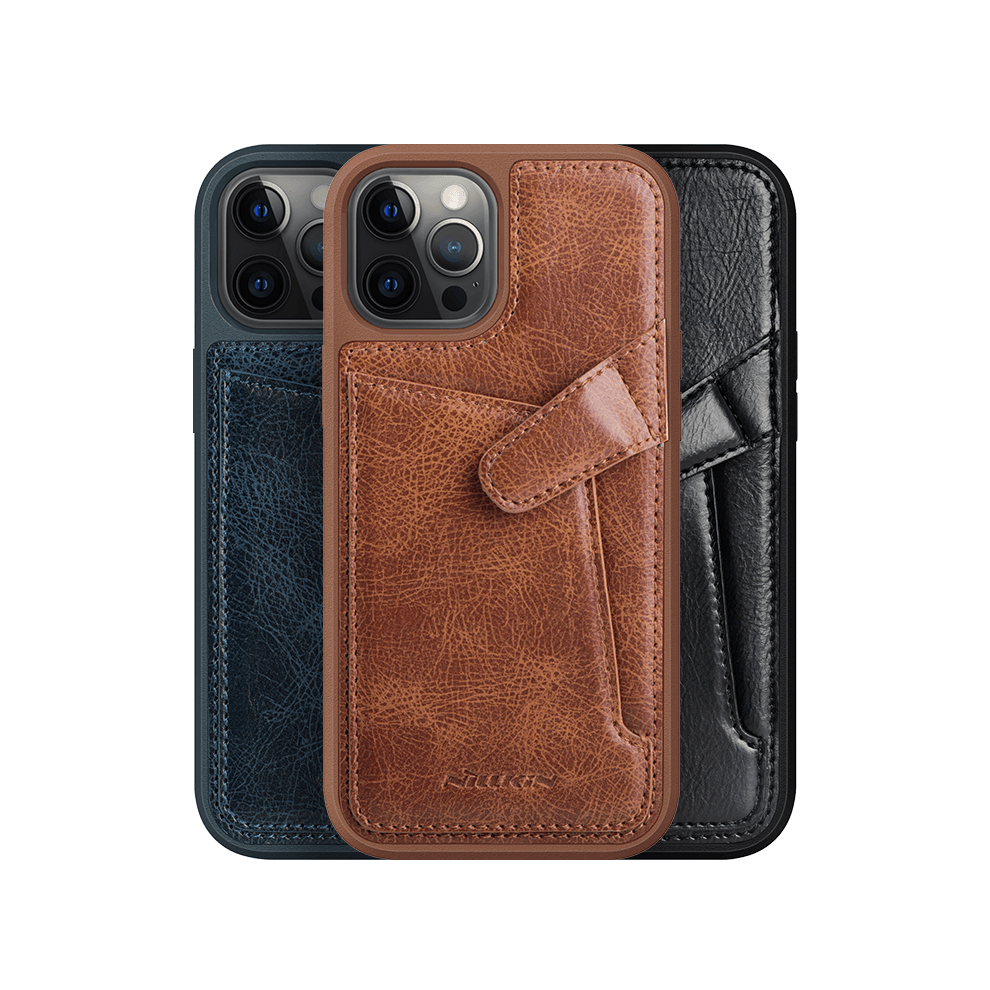 Nillkin For Iphone 12 Pro Max Case Business With Card Slot Holder Shockproof Leather Protective Case 8488133933808